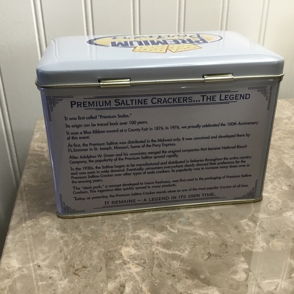 NIB 2000 Premium Partners Saltine Crackers Empty 3x5 Recipe Card Tin - Picture 3 of 9